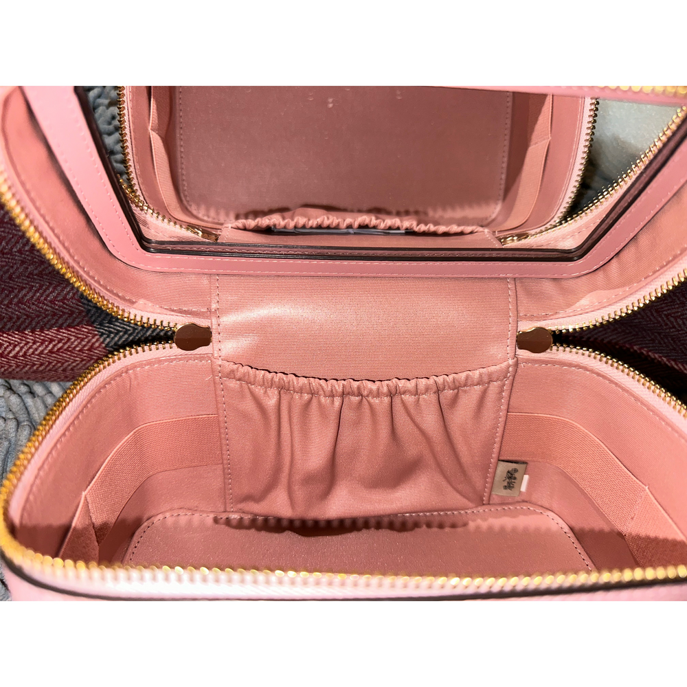 COACH® Cosmetic Case In Signature Canvas in Pink - Picture 4 of 8